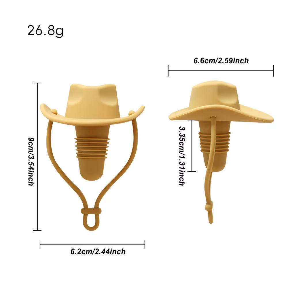 Wine Bottle Stoppers Silicone Champagne Bottle Cowboy Hat Funny Stopper Reusable Wine Preserver Beverage Preservation Wine