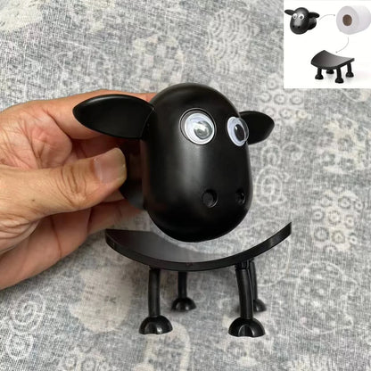 Cute Raccoon Dog Sheep Toilet Paper Holder Playful Bathroom Decor with Trash Can Lid Cover Unique Gift Idea Funny Home Accessory