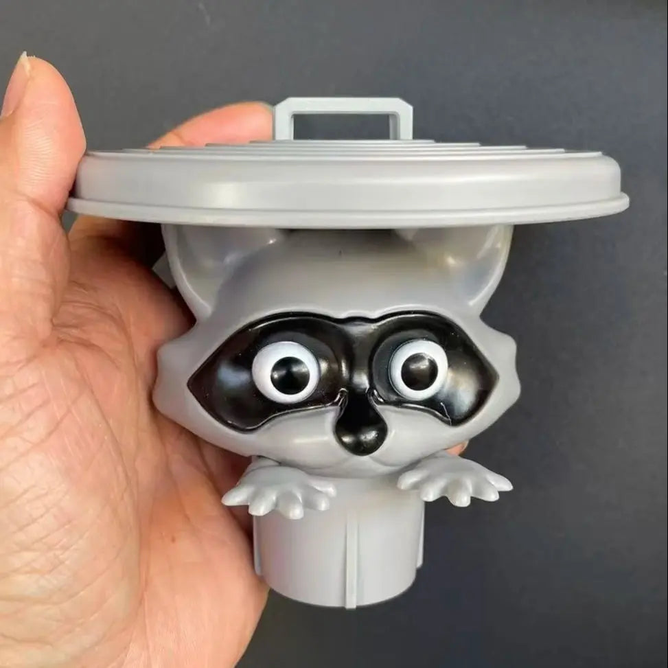 Cute Raccoon Dog Sheep Toilet Paper Holder Playful Bathroom Decor with Trash Can Lid Cover Unique Gift Idea Funny Home Accessory
