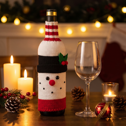 Weihnachtlicher Flaschenüberzug