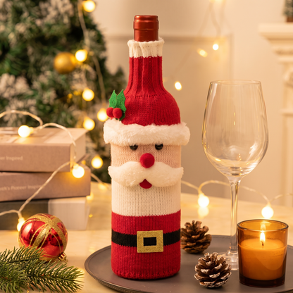 Weihnachtlicher Flaschenüberzug