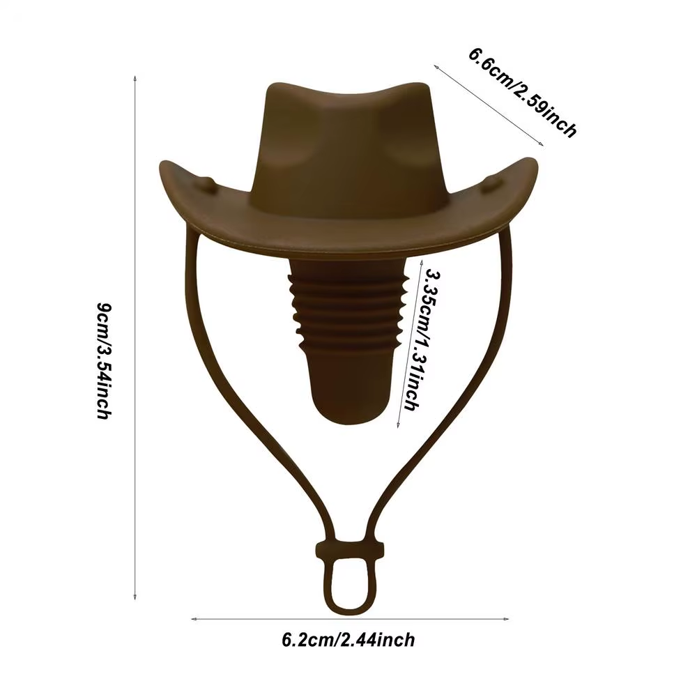 Wine Bottle Stoppers Silicone Champagne Bottle Cowboy Hat Funny Stopper Reusable Wine Preserver Beverage Preservation Wine